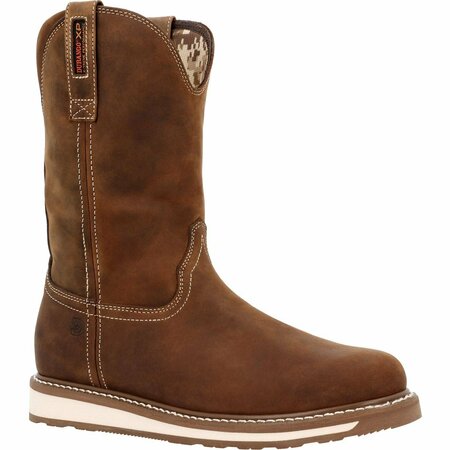 DURANGO Maverick WXP Western Wedge Work Boot, TIMBER TAN, M, Size 6.5 DDB0450